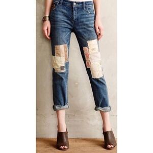 {Anthropologie} Pilcro Hyphen Patchwork Jeans